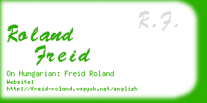 roland freid business card